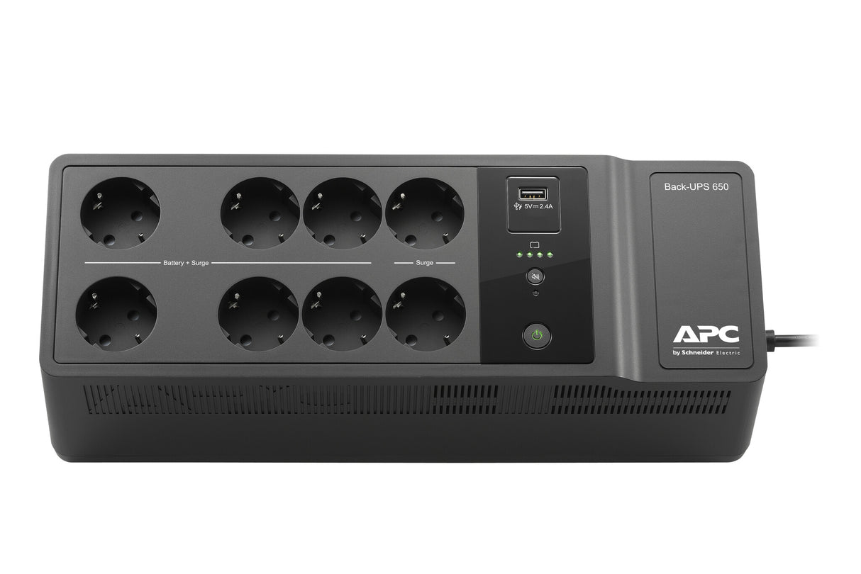 APC Back-UPS 650VA 230V 1 USB charging port - (Offline-) USV UPS-enhed Standby (offline) 0,65 kVA 400 W 8 AC stikkontakt(er)