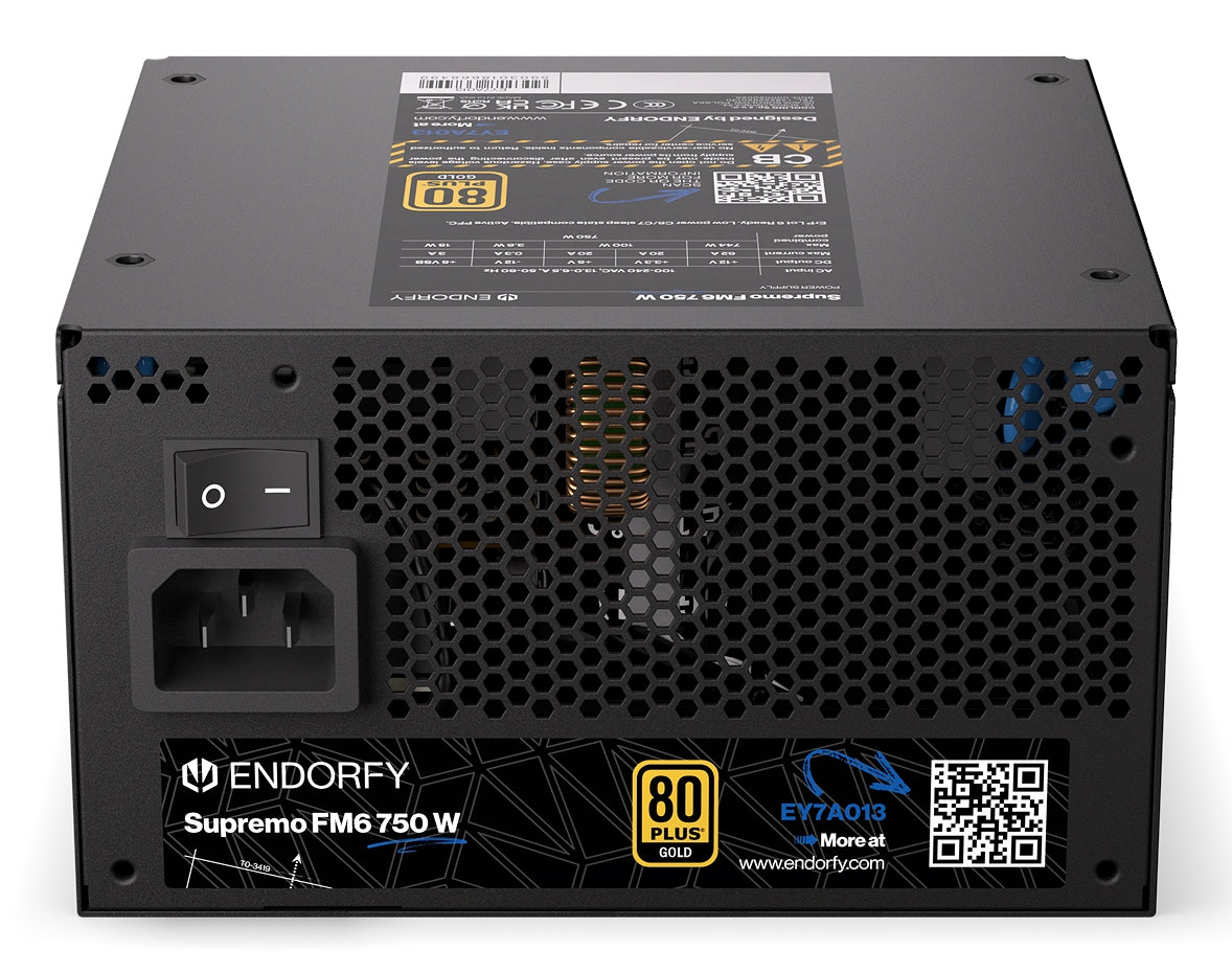 ENDORFY Supremo FM6 750 W enhed til strømforsyning 24-pin ATX ATX Sort