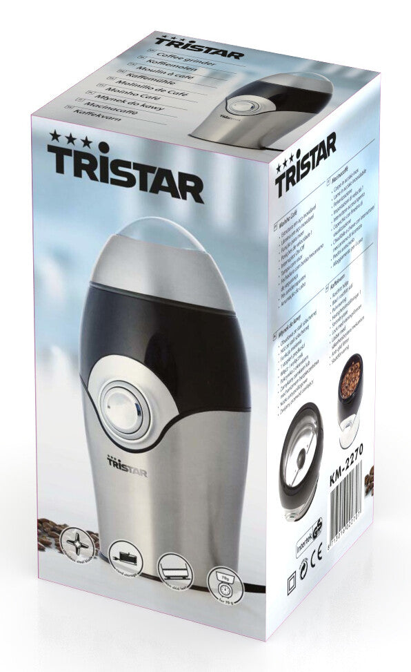Tristar KM-2270 kaffemølle 150 W Sort, Rustfrit stål