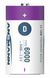 Ansmann 1314-0005 husholdningsbatteri Genopladeligt batteri D Lithium-Ion (Li-Ion)