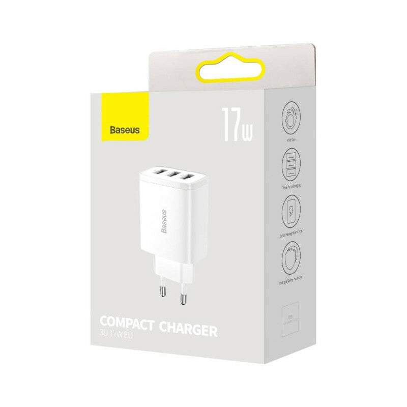 Baseus CCXJ020102 oplader til mobil enhed Universel Hvid Vekselstrøm Indendørs