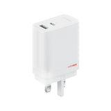 OnePlus 120W Dual Port SUPERVOOC Type-A + Type-C Adapter med USB-C kabel Hvid EU