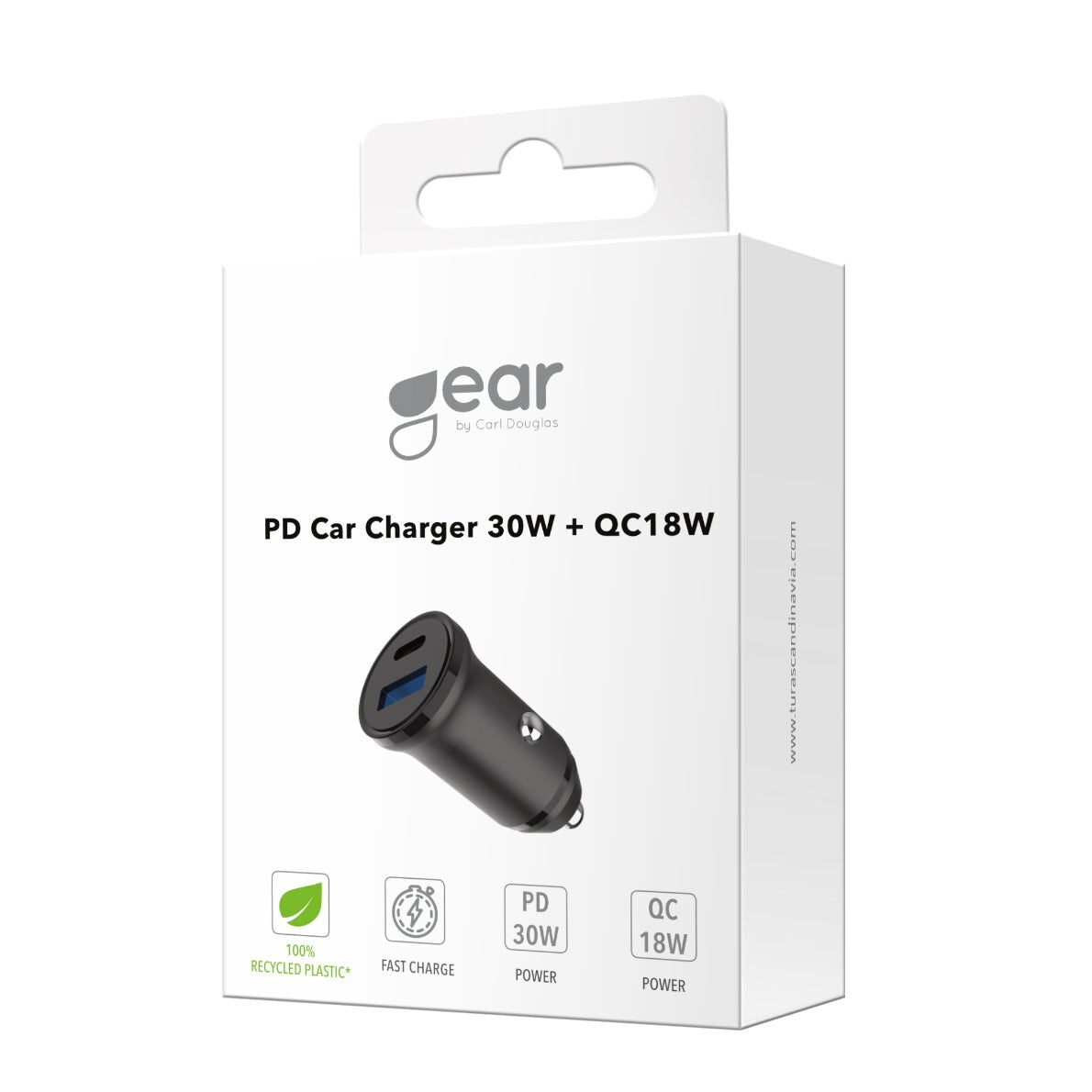 Gear 665142 oplader til mobil enhed Smartphone Sort Cigartænder Hurtig opladning Automatisk