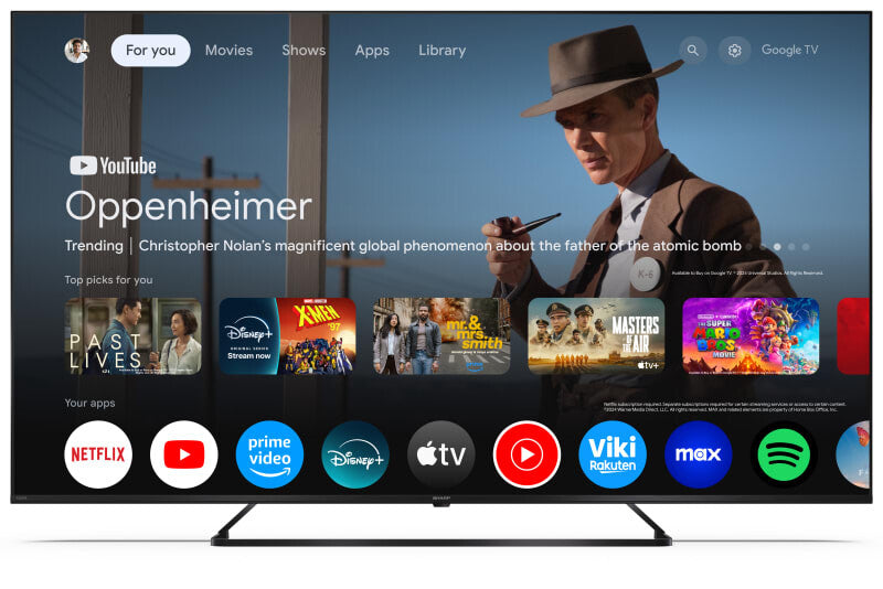 Sharp | 50HP6265E | 50 | Smart TV | Google TV | UHD | Black