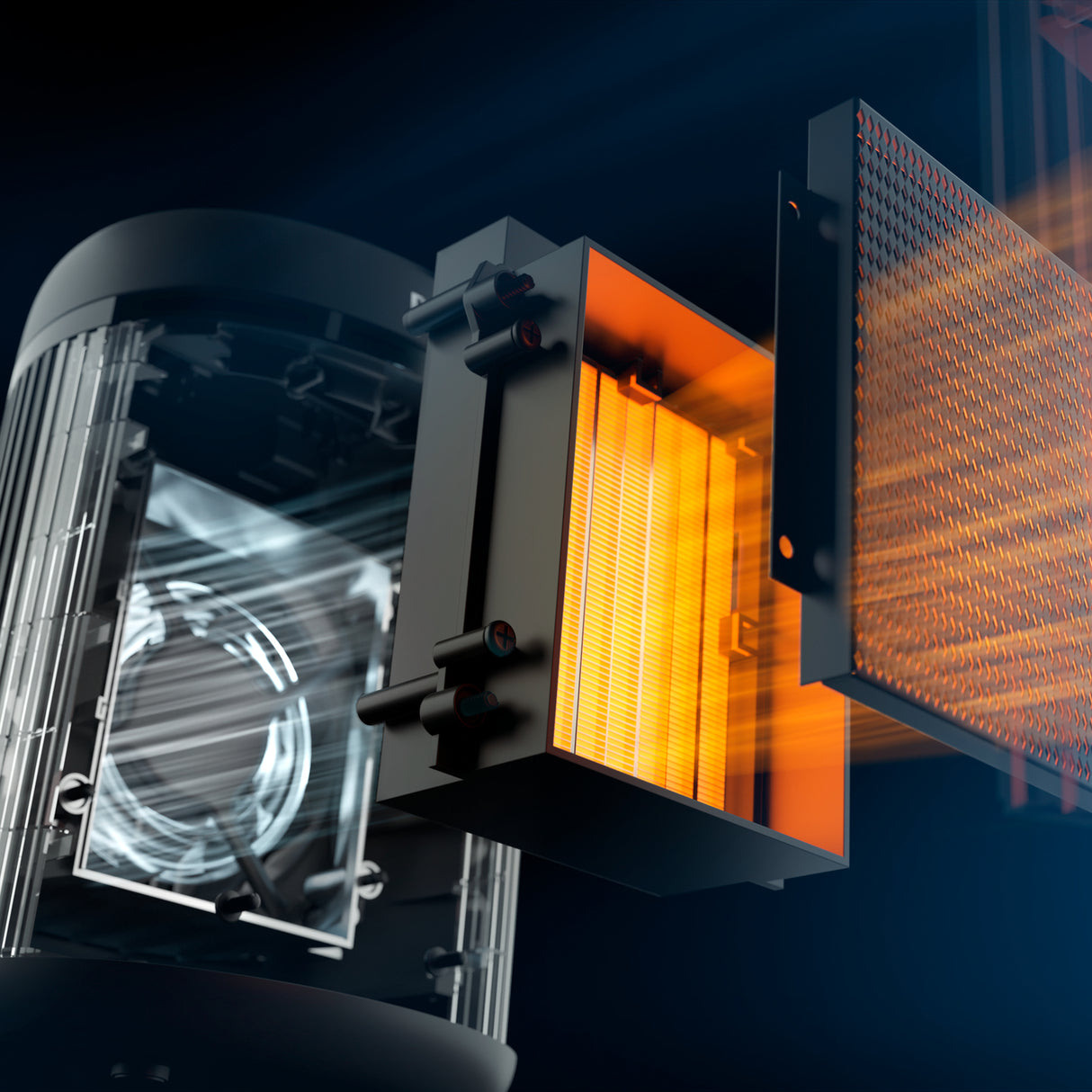 Philips 2000 series CX2120 Varmeventilator Sort