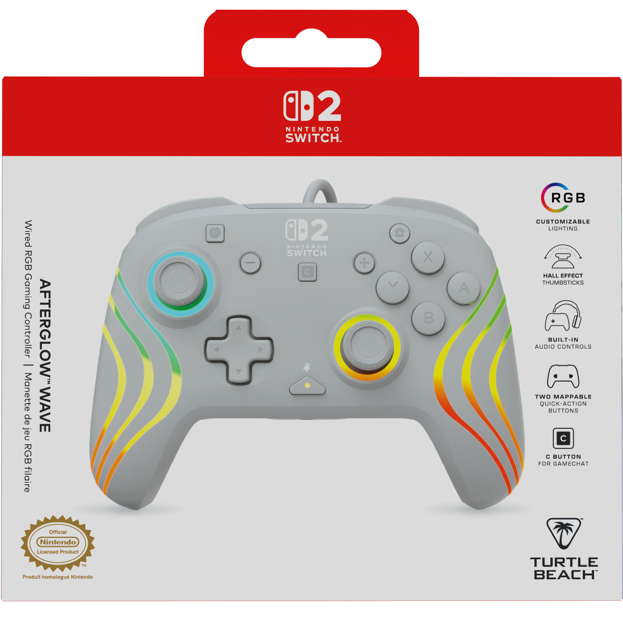 Turtle Beach TBC-8006-85 spil-controller Grå USB Gamepad Nintendo Switch, Nintendo Switch 2, Nintendo Switch OLED