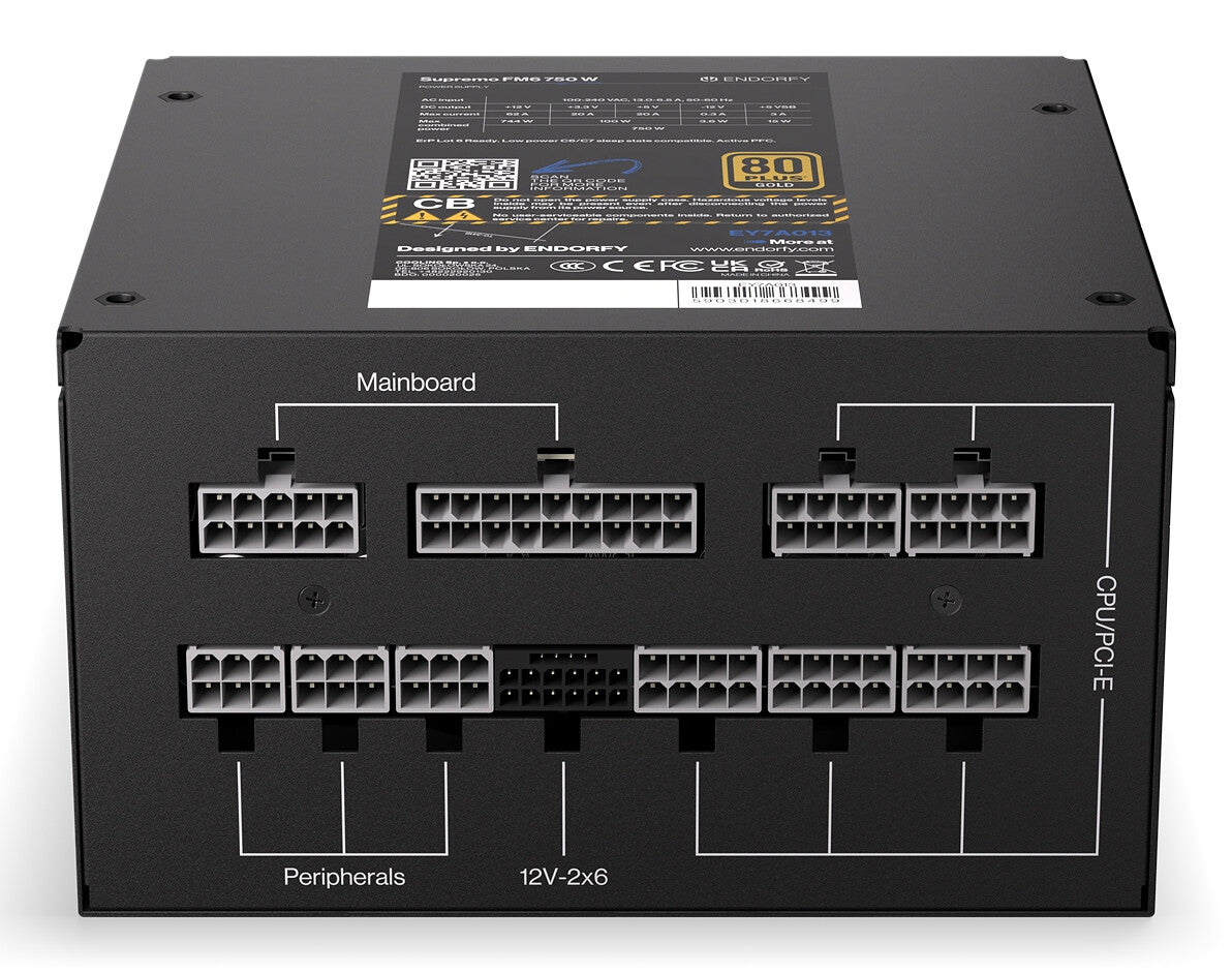 ENDORFY Supremo FM6 750 W enhed til strømforsyning 24-pin ATX ATX Sort