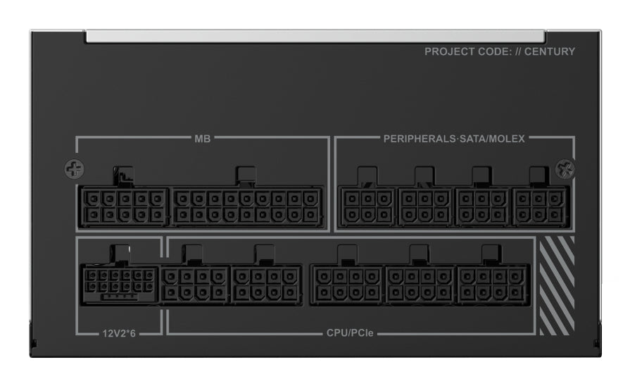 Montech CENTURY II 1200W enhed til strømforsyning 20+4 pin ATX ATX Sølv, Sort