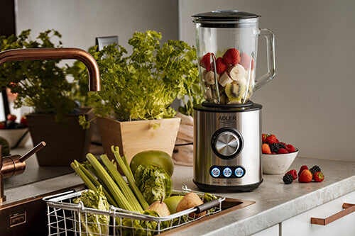 Adler AD 4078 blender Bordplade blender 1700 W Sort, Rustfrit stål, Transparent