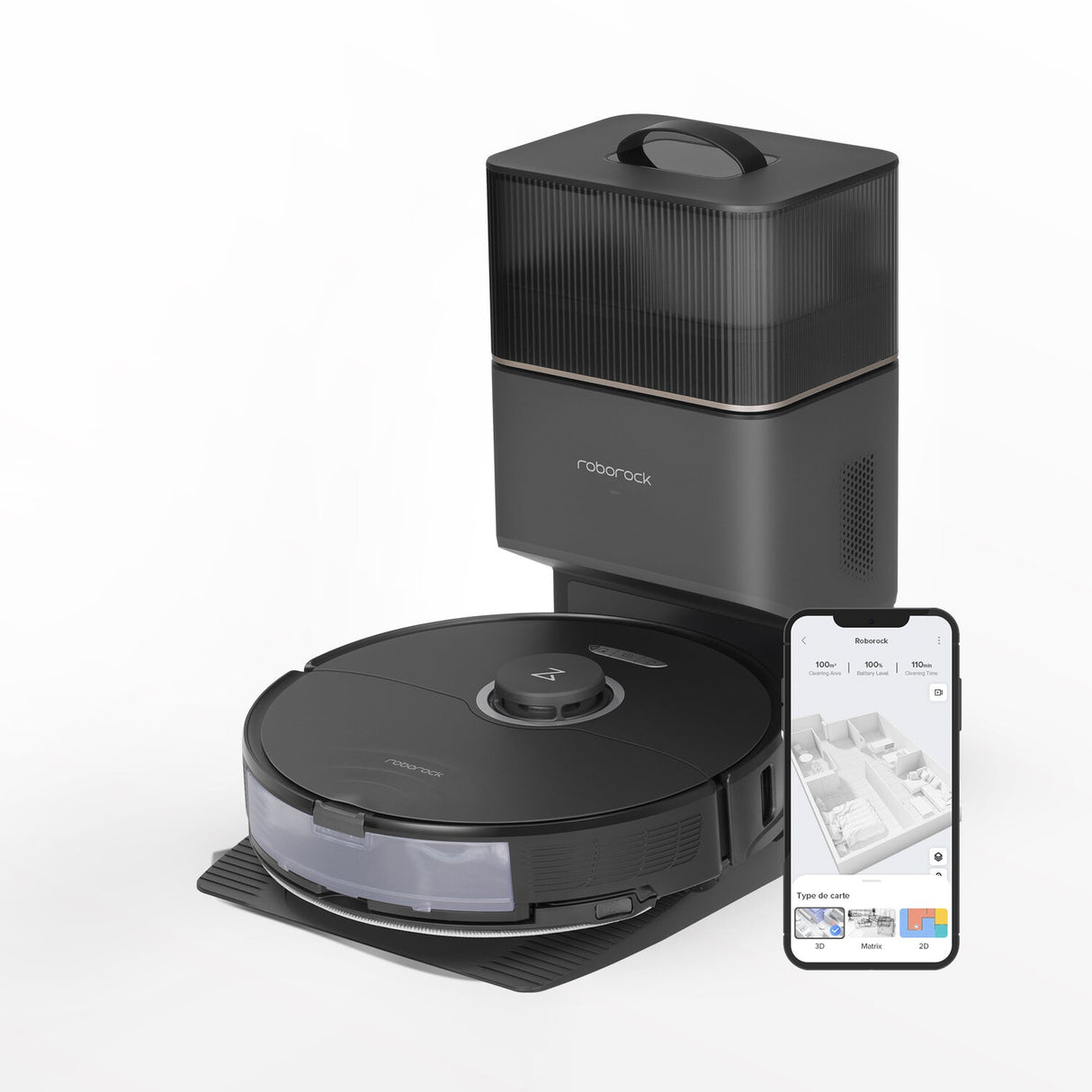 Roborock S8+ 0,35 L Sort
