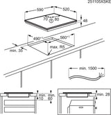 Electrolux LIB60420CK Sort Indbygget 59 cm Zone induktionskogeplade 4 zone(s)