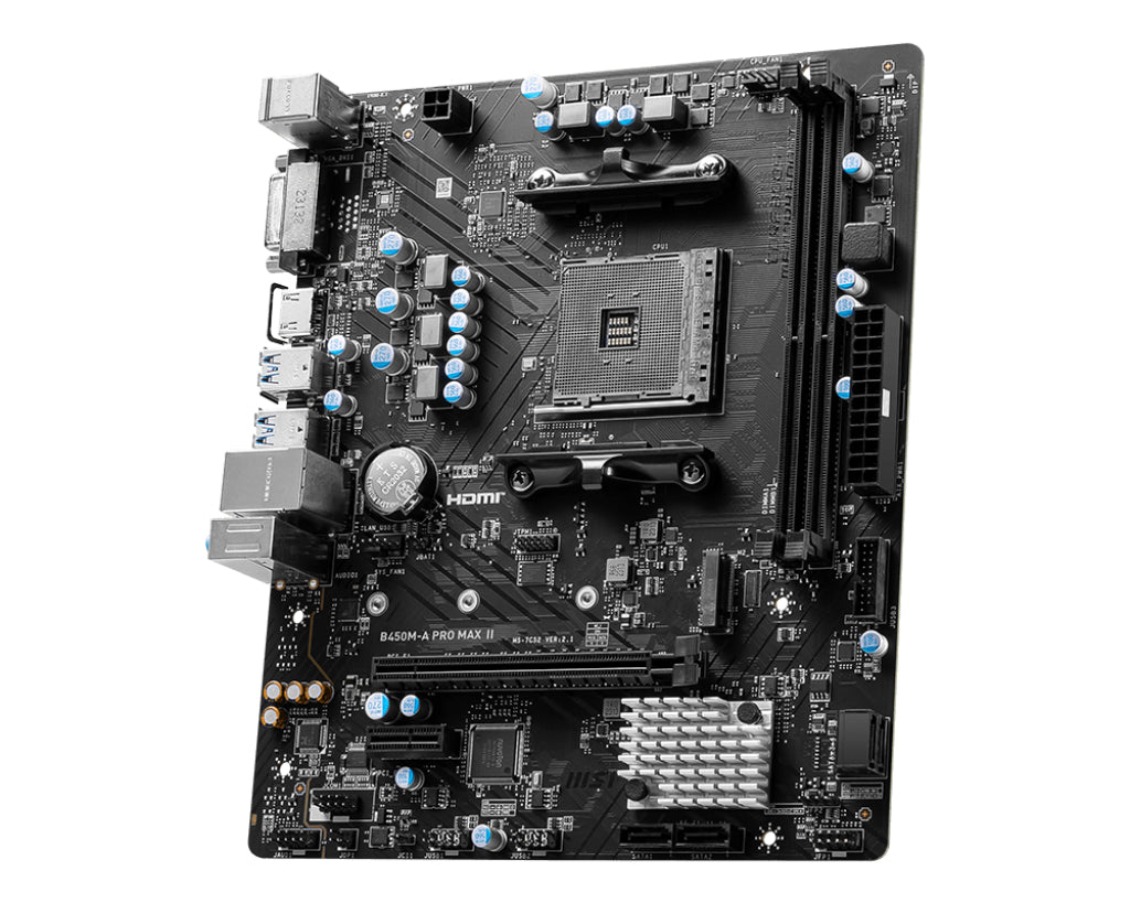 MSI B450M-A PRO MAX II bundkort AMD B450 Stik AM4 micro ATX