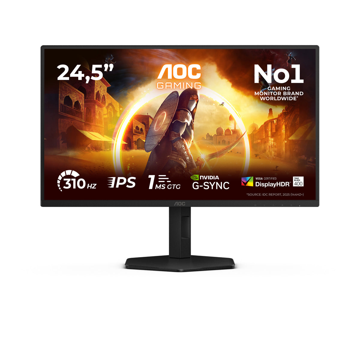AOC G4 25G4SXU computerskærm 62,2 cm (24.5") 1920 x 1080 pixel Fuld HD LED Sort, Grå