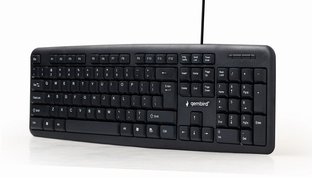 Gembird KB-U-103 tastatur USB US engelsk Sort