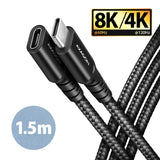 Axagon BUCM32-CF15AB USB-kabel USB 3.2 Gen 2x2 1,5 m USB C 20 Gbit/sek. 240 W Sort
