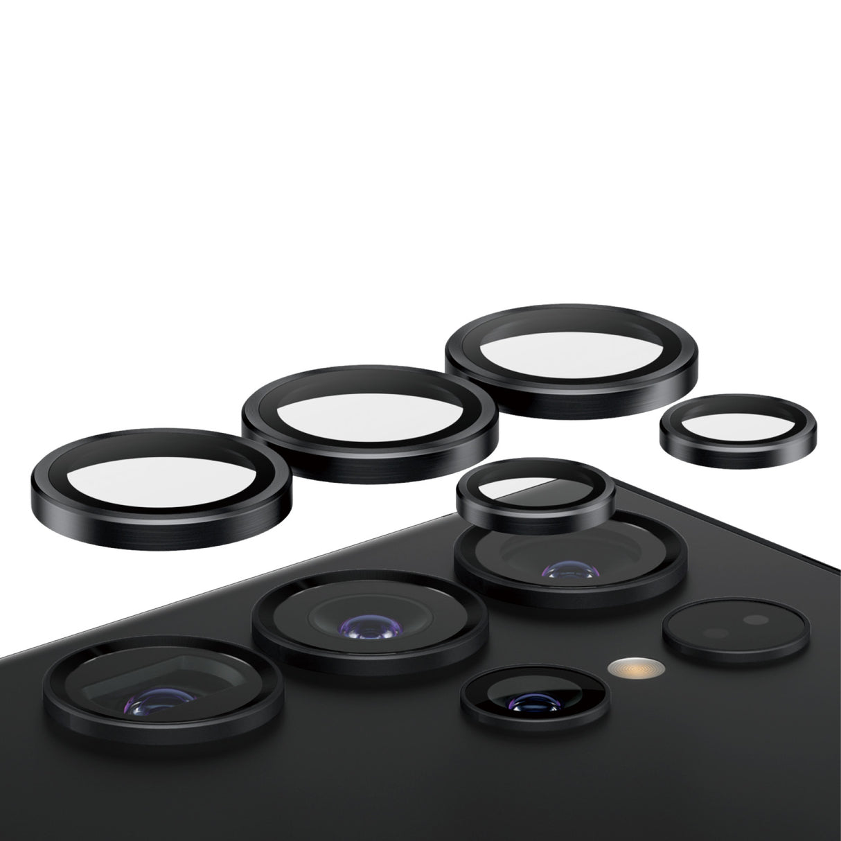 PanzerGlass ® Hoops® Sort Kameralinsebeskytter Samsung Galaxy S24 Ultra