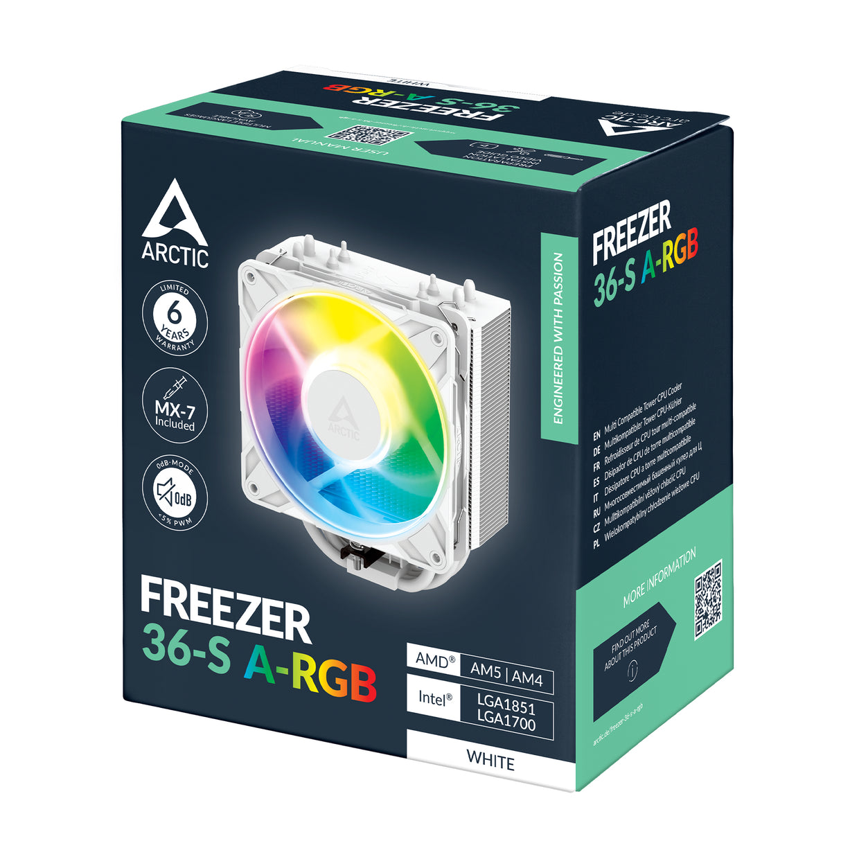 ARCTIC Freezer 36-S A-RGB Processor Luftkøler 12 cm Hvid 1 stk
