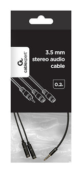 Gembird !Adapter audio microphon 3.5mm mini Jack/4PIN/0. lydkabel 0,2 m 2 x 3.5mm Sort