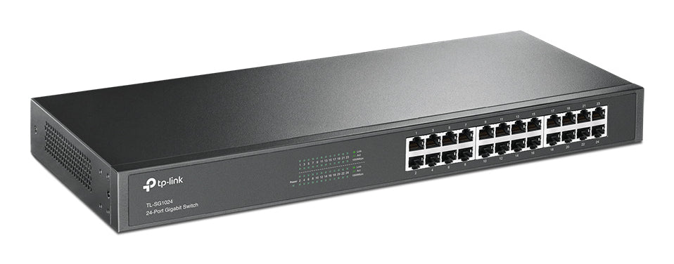 TP-Link TL-SG1024 netværksswitch Ikke administreret L2 Gigabit Ethernet (10/100/1000) Sort