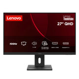 Lenovo ThinkVision E27Q-40 IPS 2560 x 1440 (2K) HDMI DisplayPort 100Hz