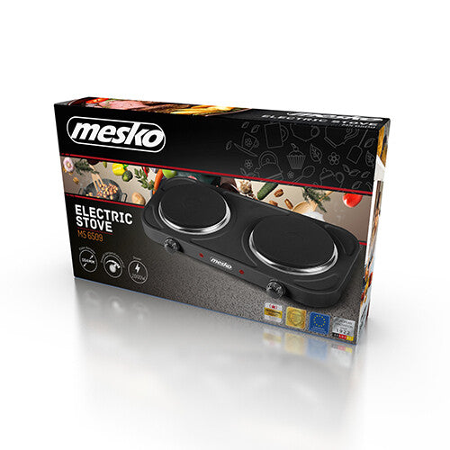 Mesko Home MS 6509 kogeplade Sort Bordplade Forseglet plade 2 zone(s)