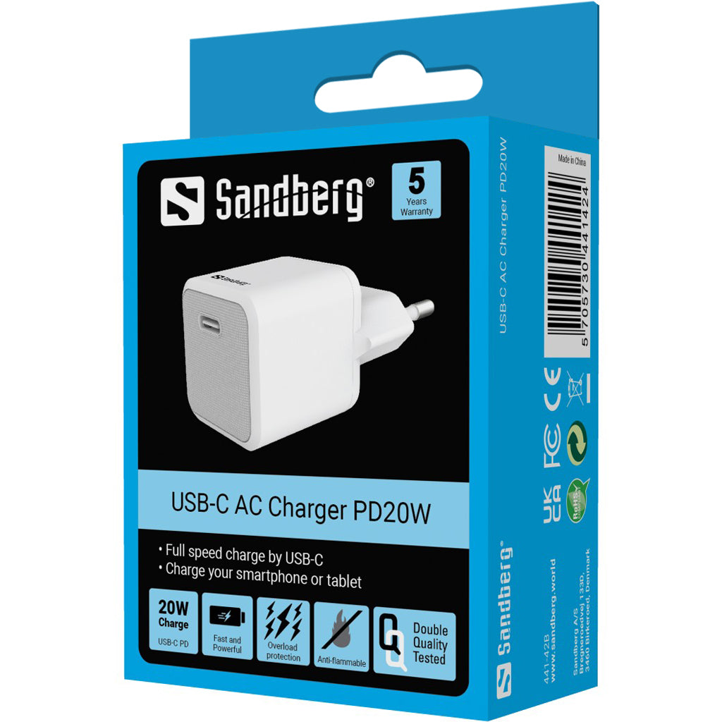 USB-C AC Charger PD20W, White (EU)