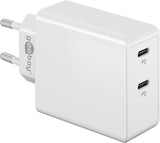 Goobay PD Dual USB-C Hurtigoplader 36W - Hvid