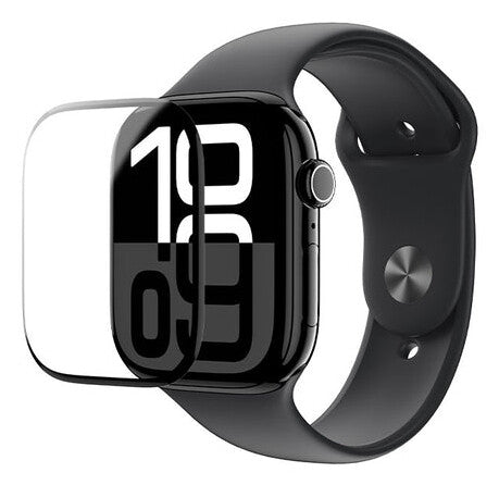 AMAZINGthing AWATCH42BGLA Smart bærbart (wearable) tilbehør Skærmbeskytter Transparent, Sort Hærdet glas