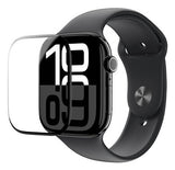 AMAZINGthing AWATCH42BGLA Smart bærbart (wearable) tilbehør Skærmbeskytter Transparent, Sort Hærdet glas