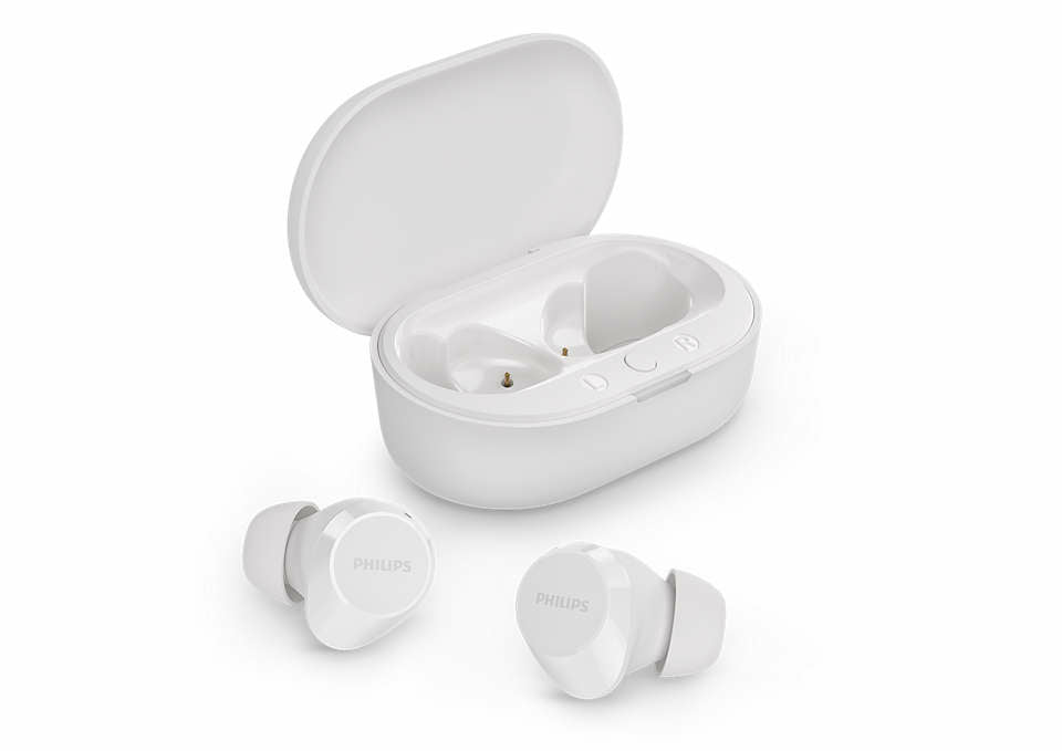 Philips TAT1209WT/00 hovedtelefoner/headset True Wireless Stereo (TWS) I ørerne Opkald/musik Bluetooth Hvid