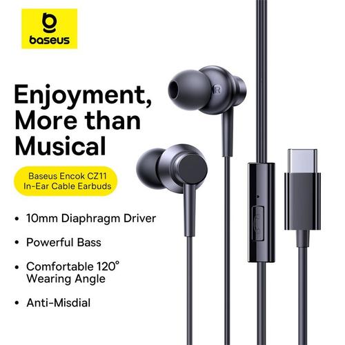 Baseus ENCOK CZ11 WIRED EARPHONES CLUSTER BLACK headphones/headset Wired In-ear Calls/Music/Sport/Everyday