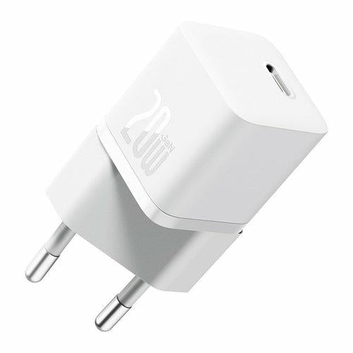 Baseus Gan5 Fast Charger(Mini) 1C 20W Smartphone, Universel Hvid Vekselstrøm Hurtig opladning Indendørs