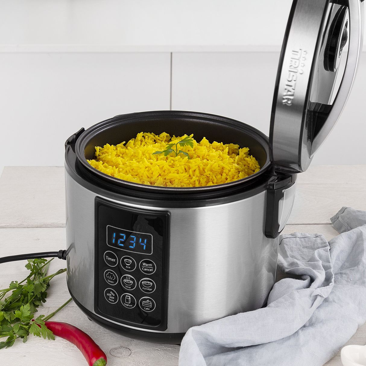 Tristar RK-6132 multi komfur 1,5 L 500 W Sort, Rustfrit stål