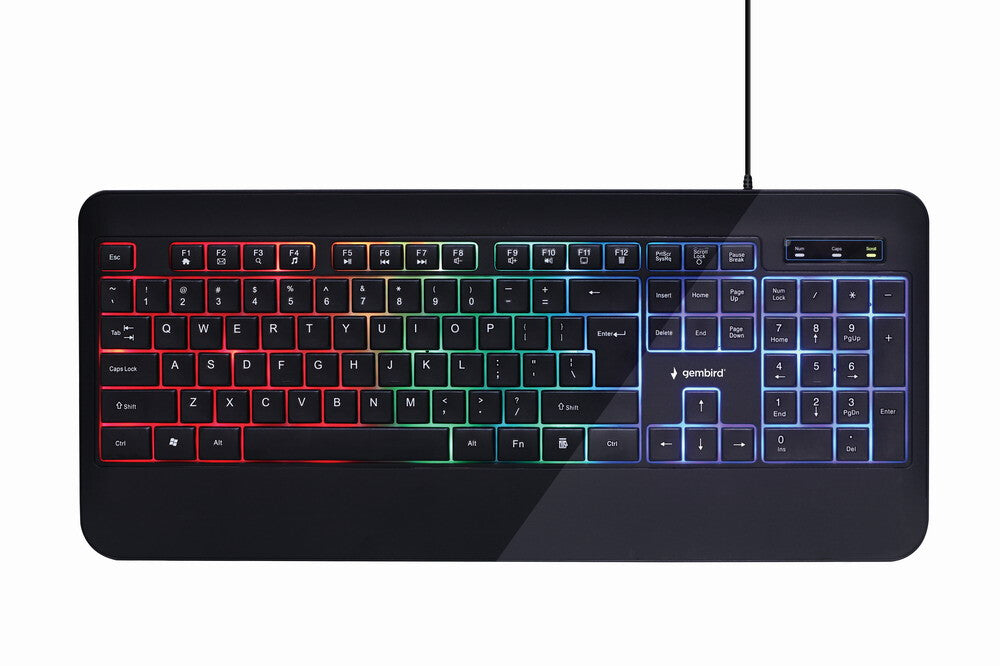 Gembird KB-UML-03 tastatur Spil USB QWERTY US engelsk Sort