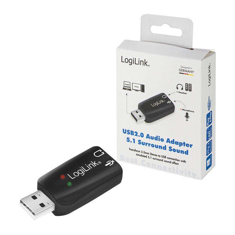 LogiLink USB Soundcard Virtual 3D Soundeffects USB 2.0 Ekstern