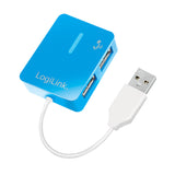 LogiLink UA0136 interface hub USB 2.0 Type-A 480 Mbit/s Blå