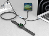 Sandberg 441-69 USB-kabel 1,2 m USB A/USB C 2 x USB-C/MagSafe 100 W Sort