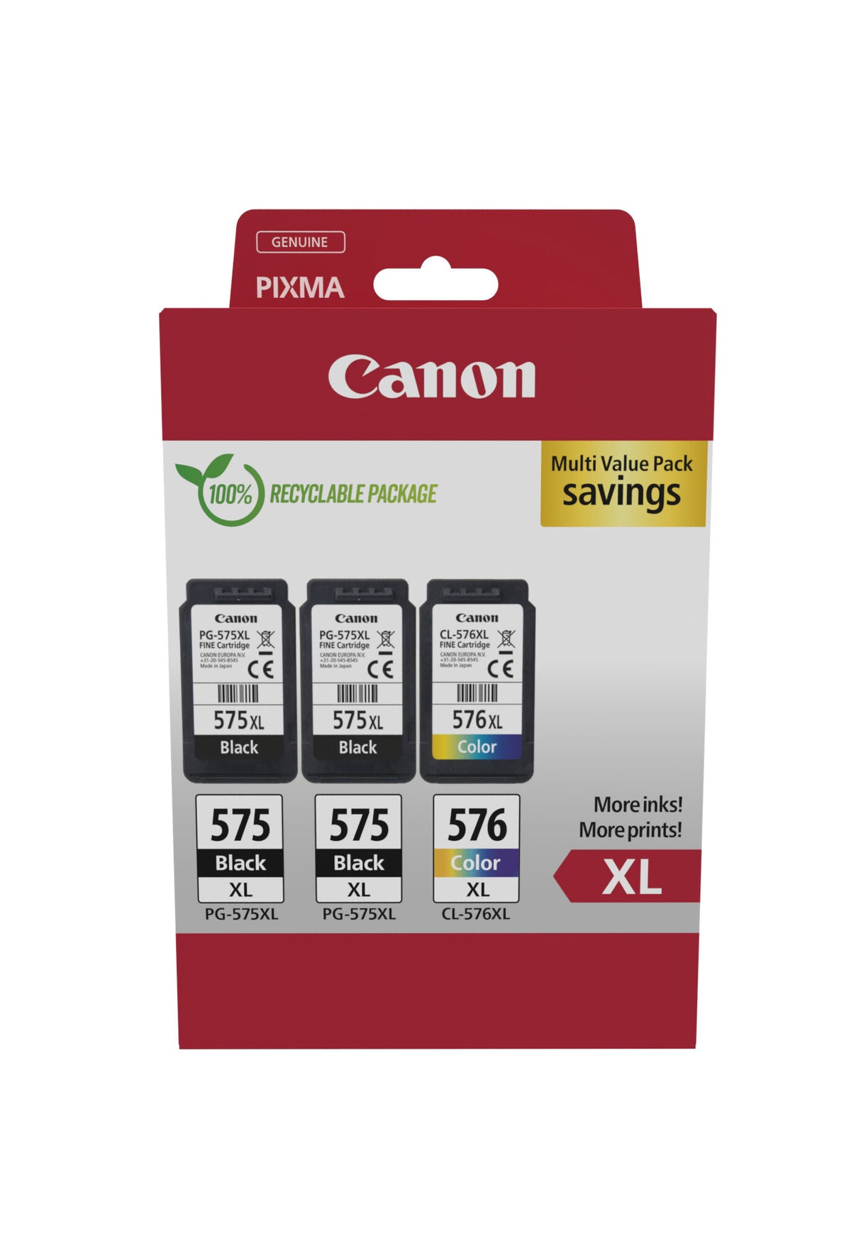 Canon 5437C004 blækpatron 3 stk Original Højt (XL) udbytte Sort, Blå, Magenta, Gul