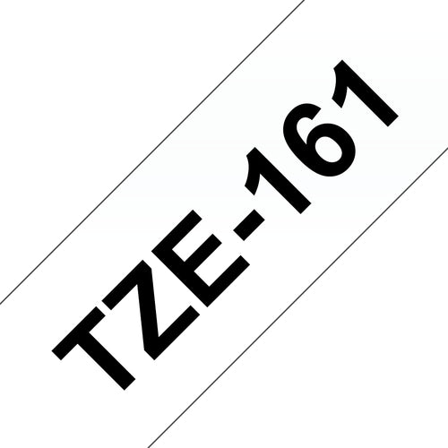 Brother TZE-161 etiketbånd Sort på transparant