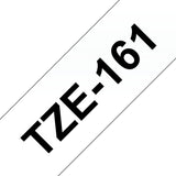 Brother TZE-161 etiketbånd Sort på transparant