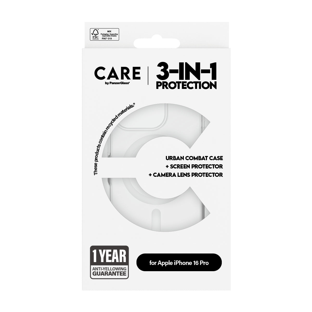 PanzerGlass CARE by ® Flagship 3-i-1 Pakke iPhone 16 Pro