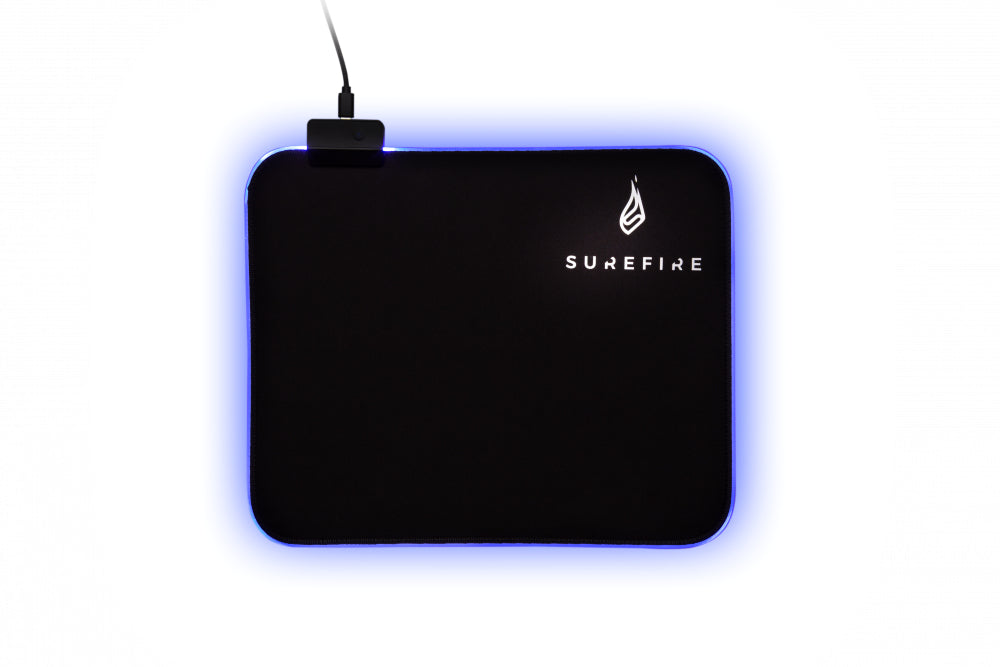 SureFire Silent Flight RGB-320 Gaming musemåtte Sort