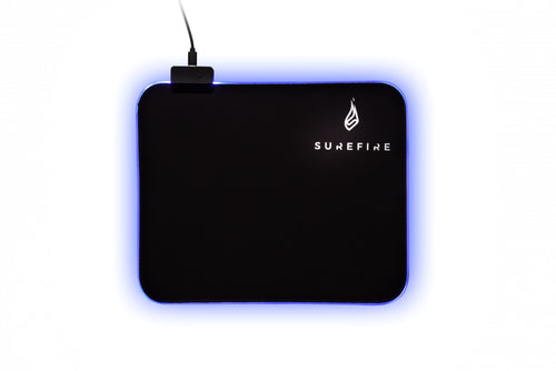 SureFire Silent Flight RGB-320 Gaming musemåtte Sort