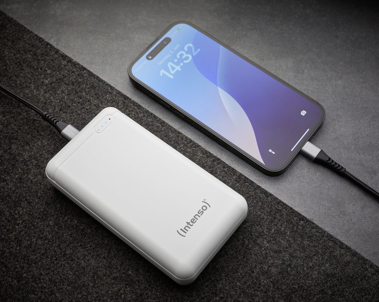 Intenso XS20000 Powerbank Zusatzakku LiPo 20000 mAh 7313552 Lithium polymer (LiPo) Hvid