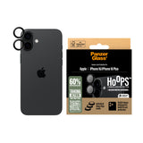 PanzerGlass ® Hoops® Sort Kameralinsebeskytter iPhone 16 | 16 Plus