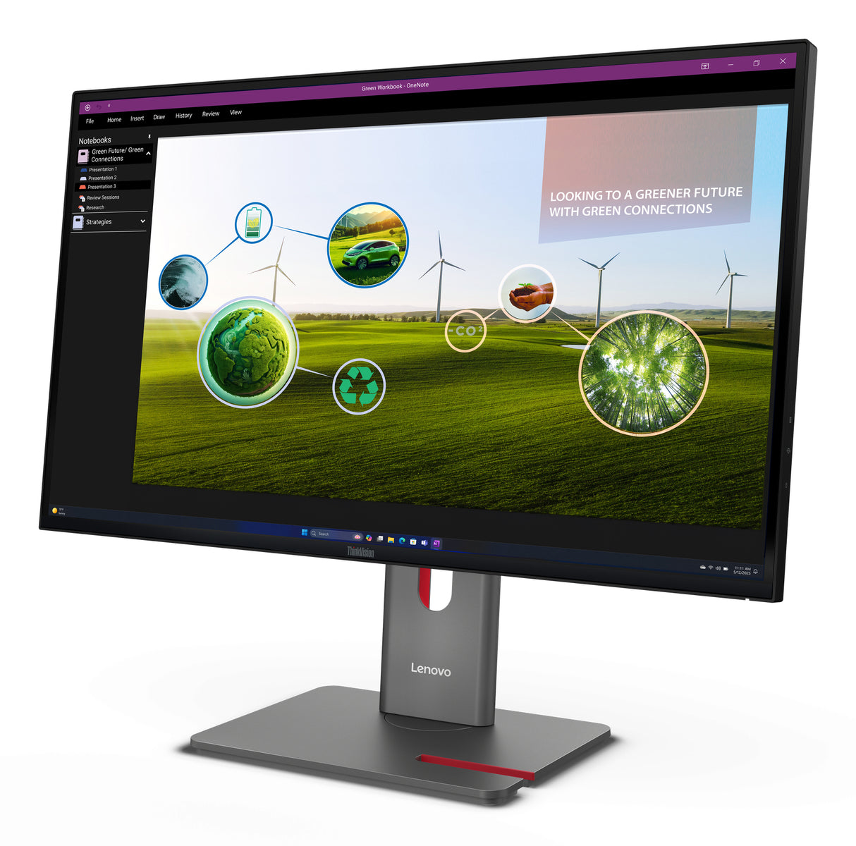 Lenovo ThinkVision P27Q-40 27 IPS 2560 x 1440 (2K) HDMI DisplayPort 120Hz
