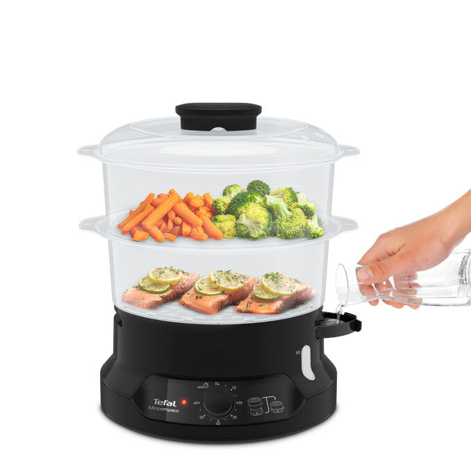 Tefal Minicompact VC139810 dampkoger 2 kurv(e) Fritstående 800 W Sort