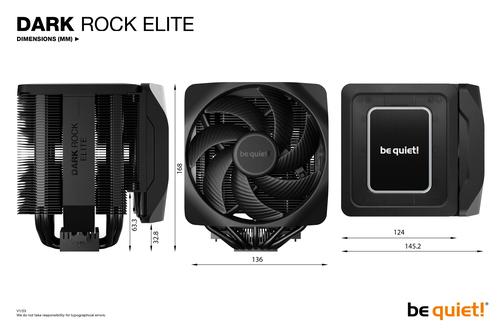 be quiet! Dark Rock Elite Processor Luftkøler 13,5 cm Sort 1 stk