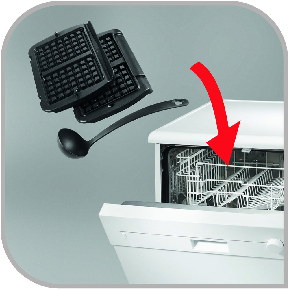 Tefal Vaffeltallerkensæt Sort