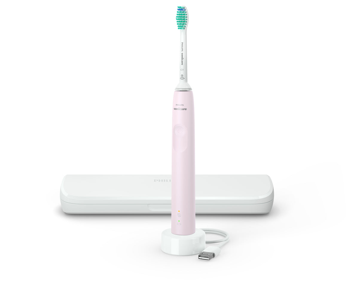 Philips 3100 series HX3673/11 Sonisk eltandbørste + rejseetui - Rose